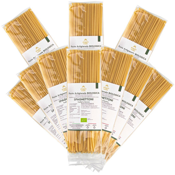 Spaghettoni Artigianali Bio Grano Duro Senatore Cappelli 10 Pezzi da Grammi 500