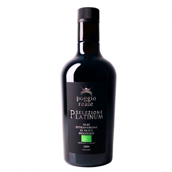 Olio Extravergine di Oliva Italiano Biologico Platinum Bottiglia Litri 0,500